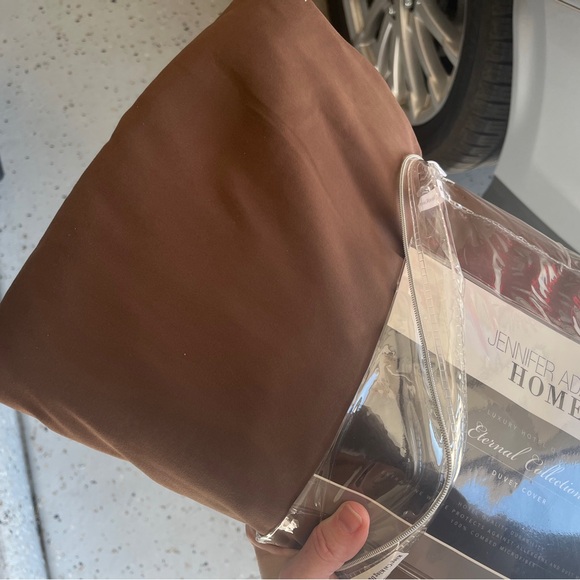 Eternal Collection By Jennifer Adams King Duvet Cover Set Brown New - Picture 7 of 7